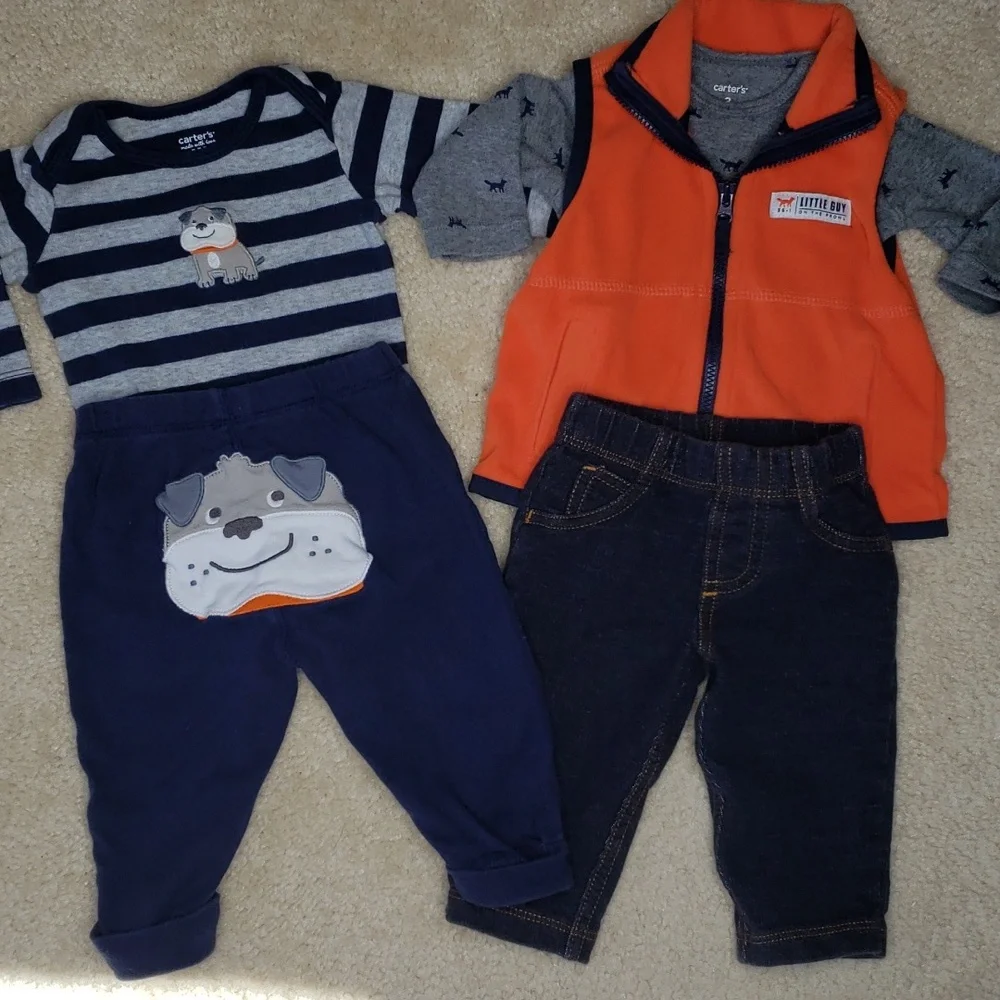 Carter's Baby Boy Bundle Sz 3M